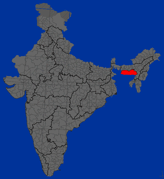 Map of Meghalaya
