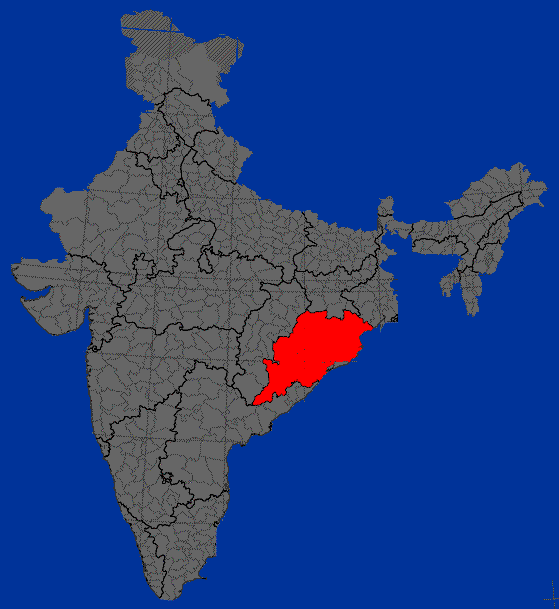 Map of Orissa